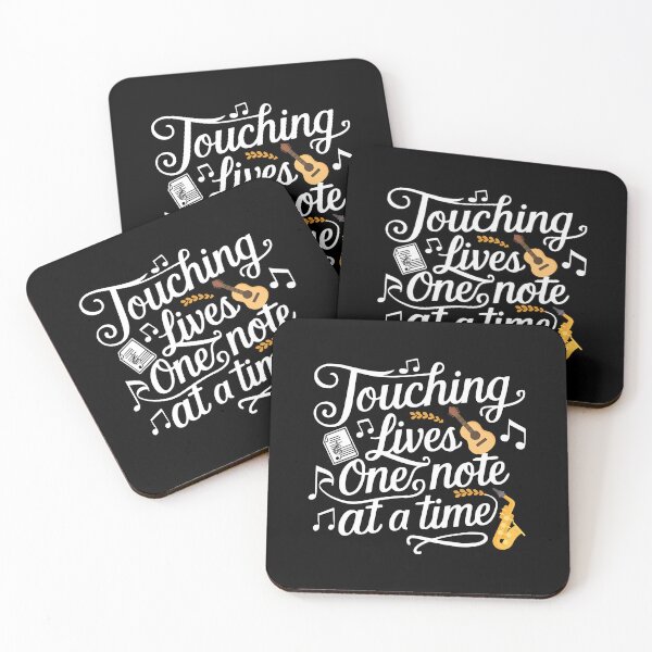 Item preview, Touching Lives One Note At A Time! Elementary Music Teacher White And Black designed and sold by PMCreative.