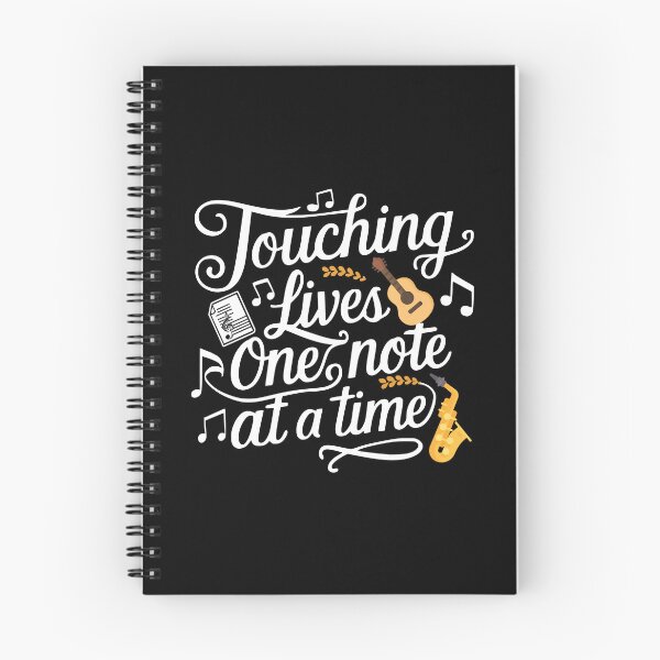 Item preview, Touching Lives One Note At A Time! Elementary Music Teacher White And Black designed and sold by PMCreative.