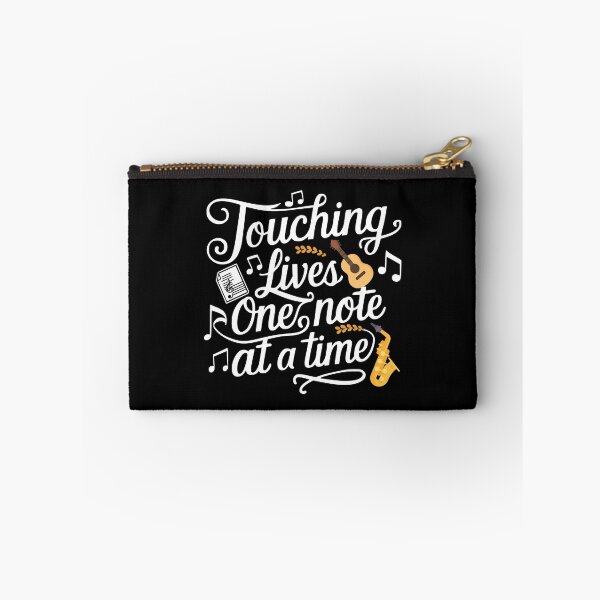 Item preview, Touching Lives One Note At A Time! Elementary Music Teacher White And Black designed and sold by PMCreative.