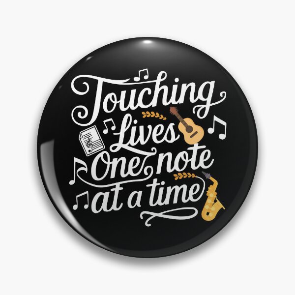 Item preview, Touching Lives One Note At A Time! Elementary Music Teacher White And Black designed and sold by PMCreative.