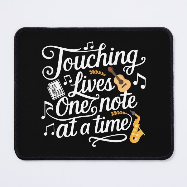 Item preview, Touching Lives One Note At A Time! Elementary Music Teacher White And Black designed and sold by PMCreative.
