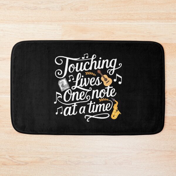 Item preview, Touching Lives One Note At A Time! Elementary Music Teacher White And Black designed and sold by PMCreative.