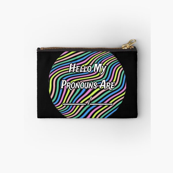 Item preview, Hello My Pronouns Are? Wavey lines designed and sold by PRONOUNS-R-US.
