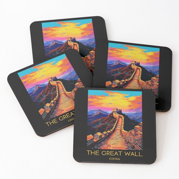 Item preview, A Pop Art Travel Print of the Great Wall of China designed and sold by StudioRedKoala.