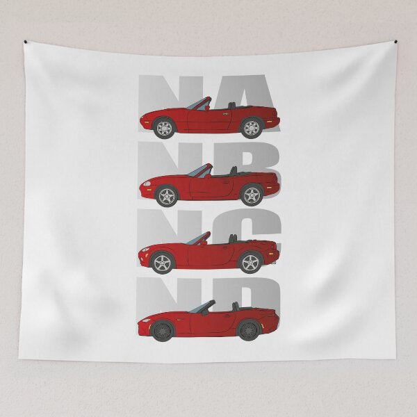 Item preview, Miata Generations Red designed and sold by VonnArt.