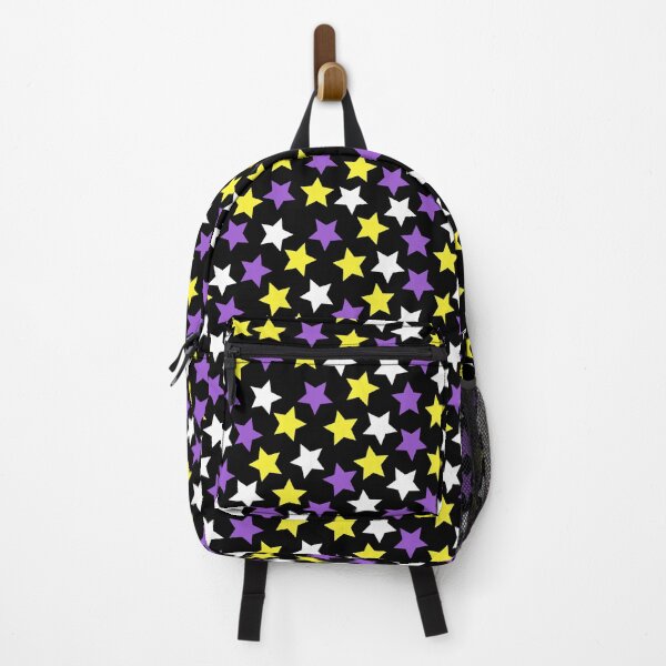 Item preview, Nonbinary Pride Flag Stars Yellow Purple Black designed and sold by JoyfulJen.