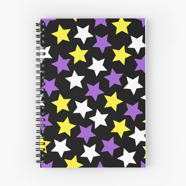 Item preview, Nonbinary Pride Flag Stars Yellow Purple Black designed and sold by JoyfulJen.