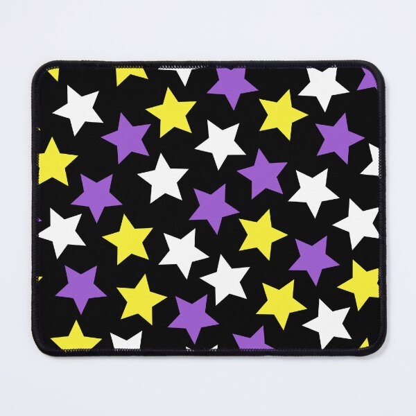 Item preview, Nonbinary Pride Flag Stars Yellow Purple Black designed and sold by JoyfulJen.
