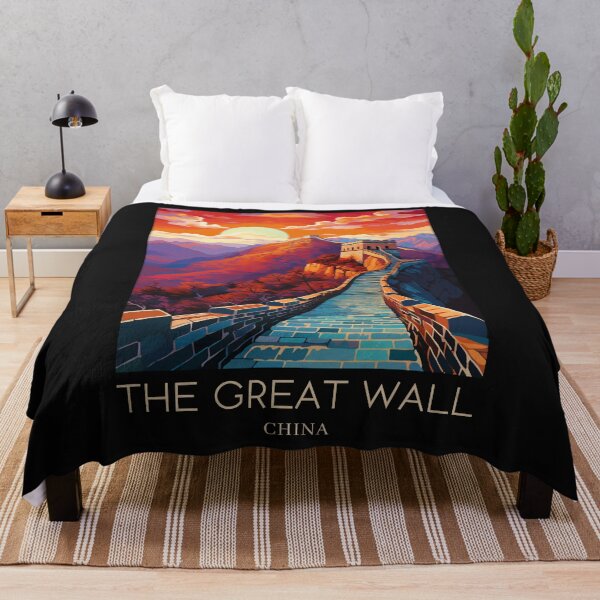 Item preview, A Pop Art Travel Print of the Great Wall of China designed and sold by StudioRedKoala.