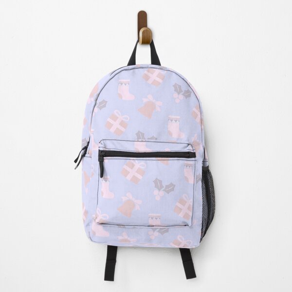 Item preview, Indigo, White Pink Christmas Graphics On Lilac Pattern designed and sold by PatternsPalette.