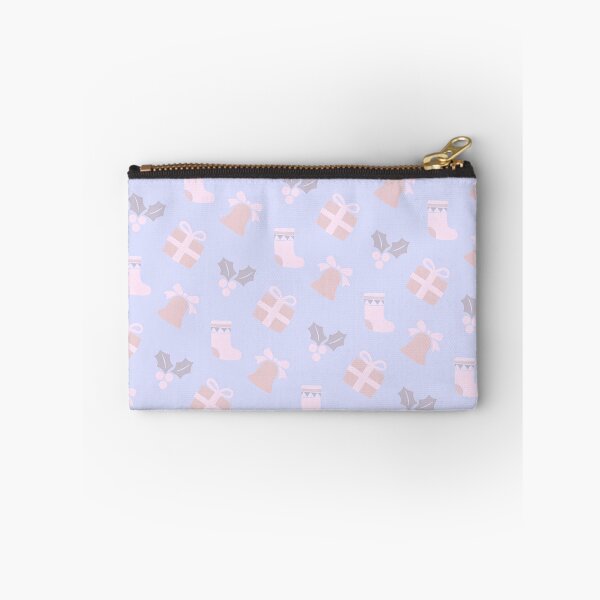 Aperçu de l'œuvre Indigo, graphismes de Noël rose blanc sur motif lilas créée et vendue par PatternsPalette.