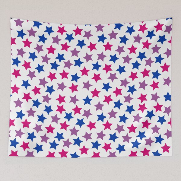 Item preview, Bi Bisexual Pride Stars Pink Blue Purple designed and sold by JoyfulJen.