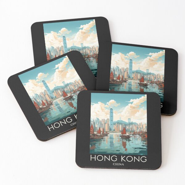 Item preview, A Pop Art Travel Print of Hong Kong - China designed and sold by StudioRedKoala.