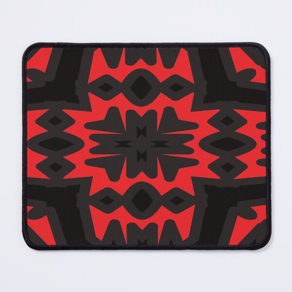 Item preview, Abstract Symmetrical Red Pattern On A Black Background designed and sold by delohill.