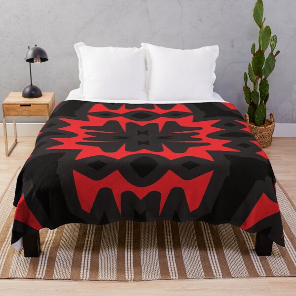 Item preview, Abstract Symmetrical Red Pattern On A Black Background designed and sold by delohill.