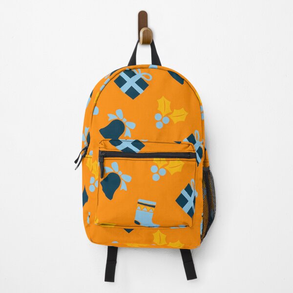 Item preview, Multicolored Christmas Graphics On Orange Pattern designed and sold by PatternsPalette.