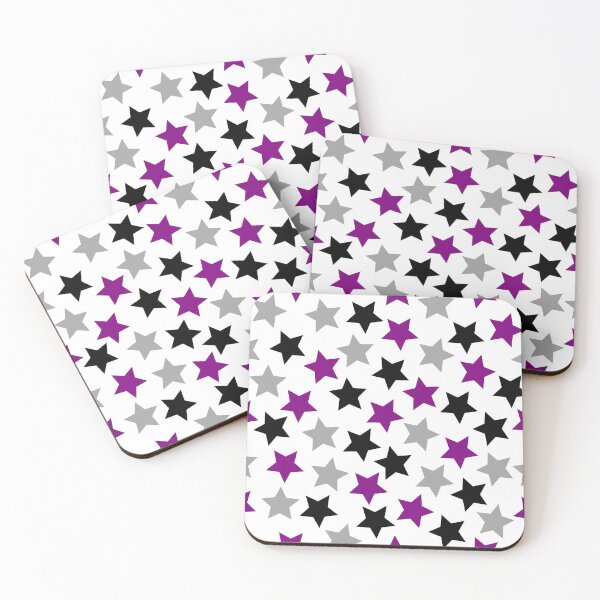 Item preview, Ace Pride Stars Purple Gray Black White designed and sold by JoyfulJen.