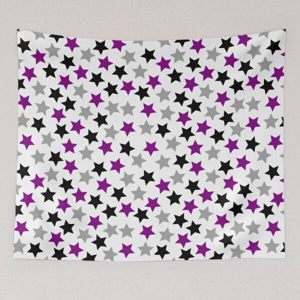 Item preview, Ace Pride Stars Purple Gray Black White designed and sold by JoyfulJen.