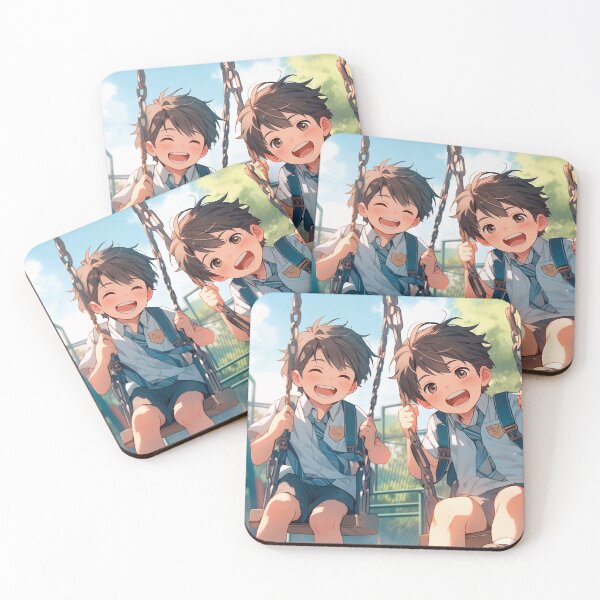 Item preview, Children swinging, anime illustration designed and sold by Mauswohn.