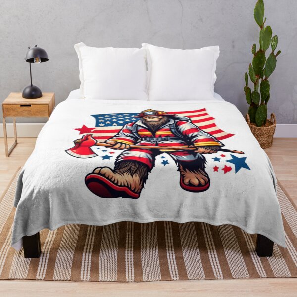 Item preview, Patriotic Bigfoot Firefighter designed and sold by BrinaandPops.