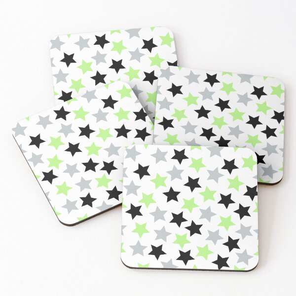 Item preview, Agender Pride Stars Green Grey Black White designed and sold by JoyfulJen.