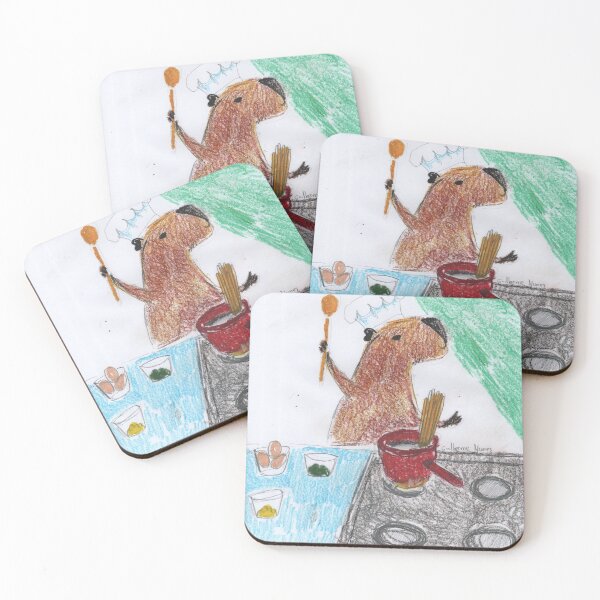 Item preview, capybara making a delicious carbonara designed and sold by guilhernunes.