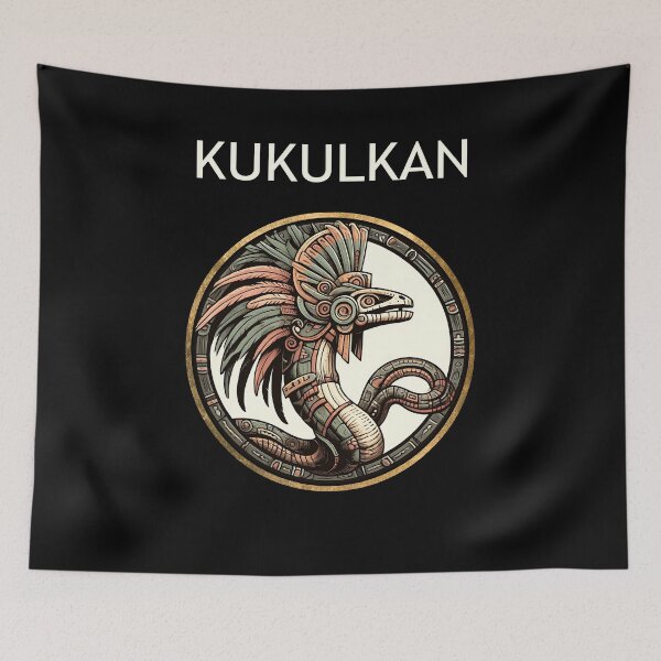 Item preview, Kukulkan Mayan God of the Wind and Rain Serpent God designed and sold by Agema Apparel.