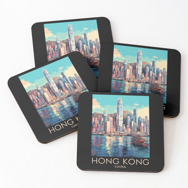 Item preview, A Pop Art Travel Print of Hong Kong - China designed and sold by StudioRedKoala.