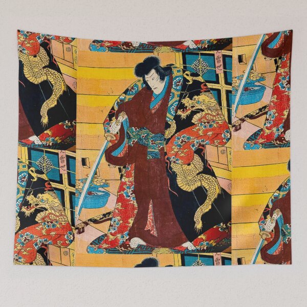 Item preview, Samurai Dragon Kimono designed and sold by Daruma786.