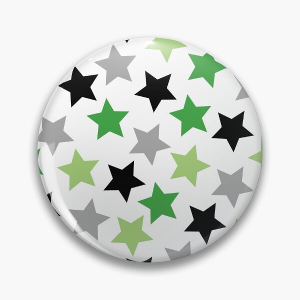 Item preview, Aro Aromantic Pride Stars Green Grey Black designed and sold by JoyfulJen.