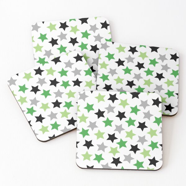 Item preview, Aro Aromantic Pride Stars Green Grey Black designed and sold by JoyfulJen.