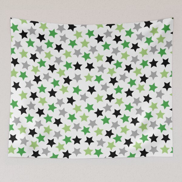 Item preview, Aro Aromantic Pride Stars Green Grey Black designed and sold by JoyfulJen.