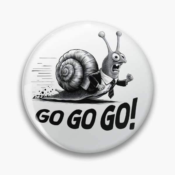 Item preview, Go go go! Hand-drawn snail. Hurry up! designed and sold by Grygiel23.