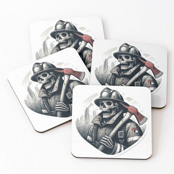 Item preview, Skeleton Firefighter in a Dystopian Post Apocalyptic World designed and sold by BrinaandPops.