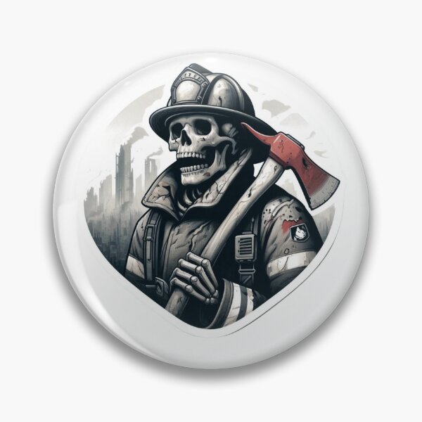 Item preview, Skeleton Firefighter in a Dystopian Post Apocalyptic World designed and sold by BrinaandPops.