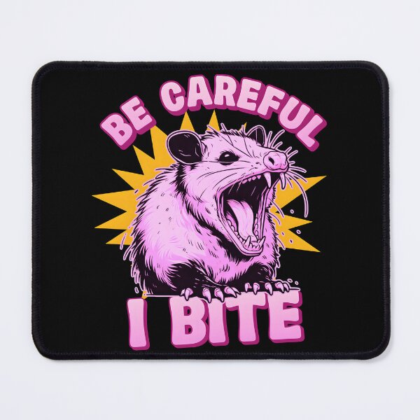Item preview, Funny Y2K Girly trashy possum/Opossum meme 'Be Careful I Bite' Cute Retro dramatic quote designed and sold by Unitepeople.