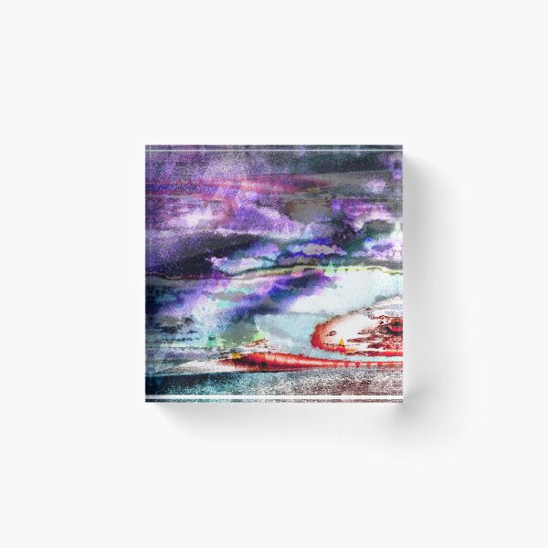 Item preview, Cosmic Abstract Landscape - Dark Purple Surreal Night in the Wilderness designed and sold by MusicArtAndGrind.