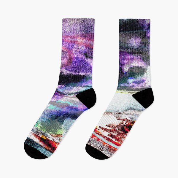 Item preview, Cosmic Abstract Landscape - Dark Purple Surreal Night in the Wilderness designed and sold by MusicArtAndGrind.