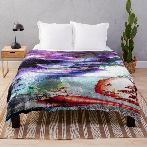 Item preview, Cosmic Abstract Landscape - Dark Purple Surreal Night in the Wilderness designed and sold by MusicArtAndGrind.