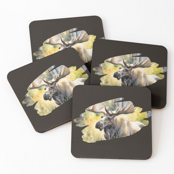 Item preview, Moose Patch in Watercolour designed and sold by CalmnessbyChoice.