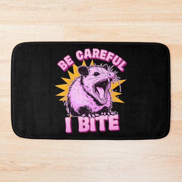 Item preview, Funny Y2K Girly trashy possum/Opossum meme 'Be Careful I Bite' Cute Retro dramatic quote designed and sold by Unitepeople.