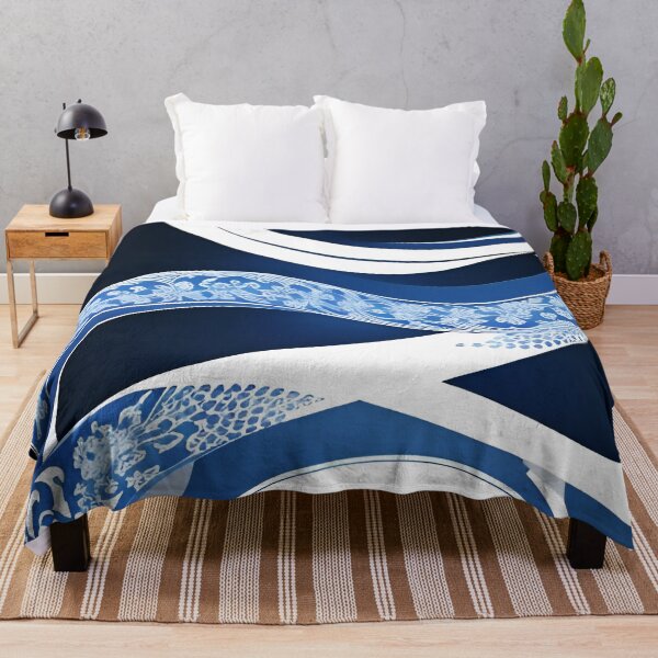 Item preview, white blue  porcelain wave designed and sold by aliraweb.