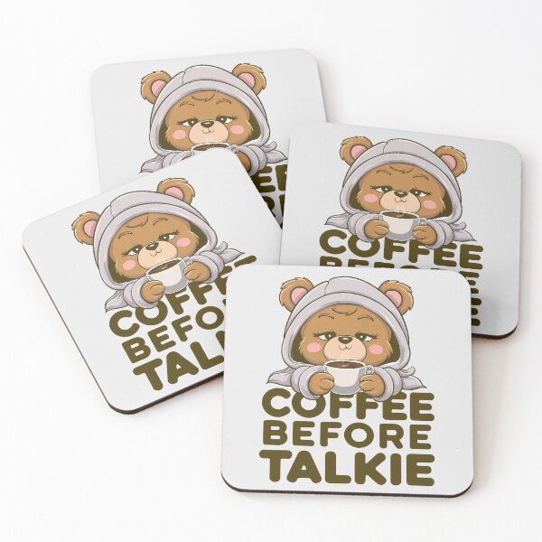 Item preview, Coffee Before Talkie - Kawaii Bear Design designed and sold by Lola Mystique Boutique.