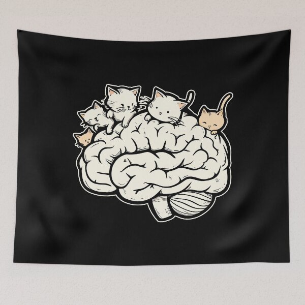 Item preview, Cats on brain cats on mind designed and sold by Szkicerka.
