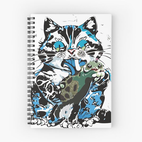 Item preview, cat eats frog designed and sold by Knautschibert.