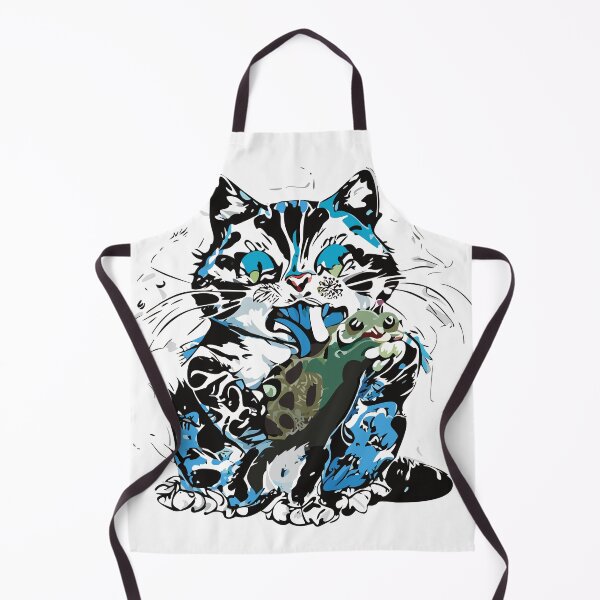 Item preview, cat eats frog designed and sold by Knautschibert.