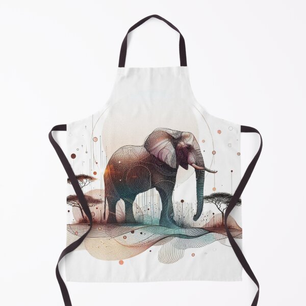 Item preview, Geometric Elephant Artwork - Modern Wildlife Digital Print designed and sold by MiszungART.
