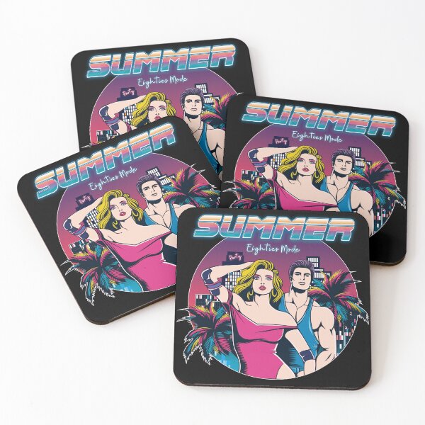 Item preview, retro 80s summer with sunset and palm trees designed and sold by Waveark.
