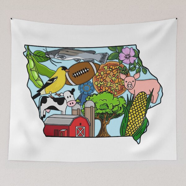 Artikelvorschau, Iowa-Symbole entworfen und verkauft von fiberandgloss.