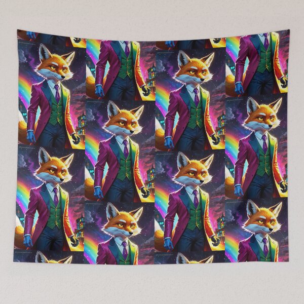 Item preview, Rainbow Pride Fox designed and sold by NerdscapeDC.